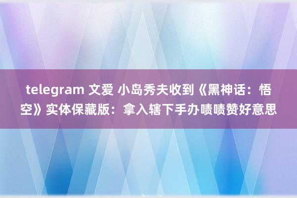 telegram 文爱 小岛秀夫收到《黑神话：悟空》实体保藏版：拿入辖下手办啧啧赞好意思