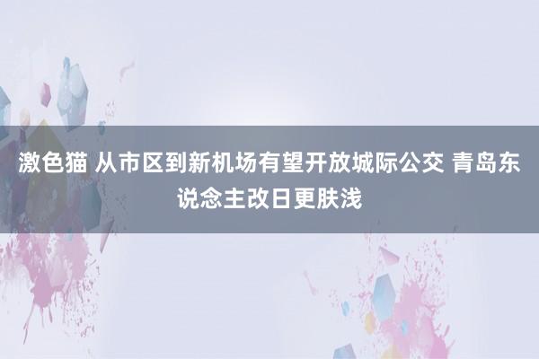 激色猫 从市区到新机场有望开放城际公交 青岛东说念主改日更肤浅