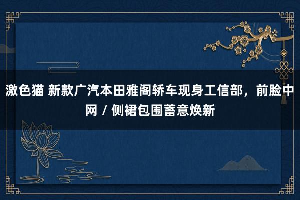 激色猫 新款广汽本田雅阁轿车现身工信部，前脸中网 / 侧裙包围蓄意焕新