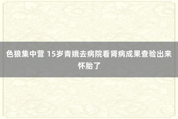 色狼集中营 15岁青娥去病院看肾病成果查验出来怀胎了